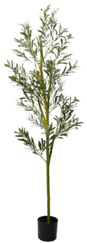 vidaXL Albero Ulivo Artificiale 800 Foglie 200 cm Verde, pianta Artificiale, ulivo Falso, pianta di ulivo Artificiale, ulivo Finto