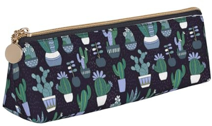 FFCVZAA Cactus Succulent Plant Print Convenience Pencil Case Pen Pouch School College Office Boys Girls Study Supplies