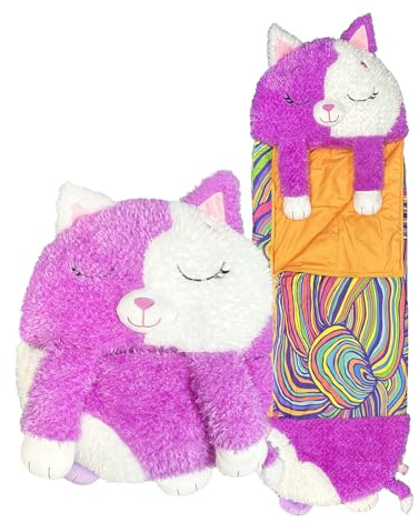 Happy Nappers Kids Sleeping Bag - Plush Toy, Comfy Sleeping Bag & Fluffy Pillow All in One