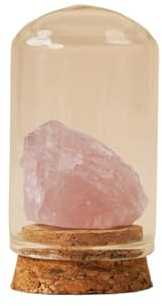Crystal Stone World in Bottle – Raw Gemstone Vial with Fluorite, Quartz, Calcite, Lapis, Tiger Eye for Collection & Gift(Rose Quartz)