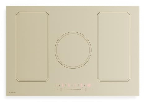Klarstein Victoria Induktionskochfeld - 77cm, 5 Zonen & Flexzonen, 11500W Boost, Retro Design, Slider Touch, Timer, Kindersicherung, Restwärmeanzeige, Einbau Kochfeld Induktion