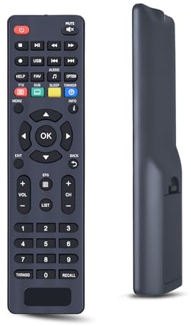 RYQIF Telecomando di ricambio adatto per Telesystem TS9015 TS9016 TS9018 Fuba ODE715 ODE716 HD ODE718 HD KT1045 ODE718HEVC TS9018HEVC
