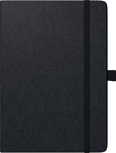 BRUNNEN 1079966907 Buchkalender Kompagnon Mod. 799 66 2027 A5, Kunststoff, schwarz: 2 Seiten = 1 Woche, linke Seite Kalendarium, rechte Seite Notizen liniert