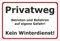 Melis-Folienwerkstatt Schild Privatweg Kein Winterdienst - 30x20cm - Bohrlöcher - 3mm Hartschaum – 20 VAR S00018-001-B