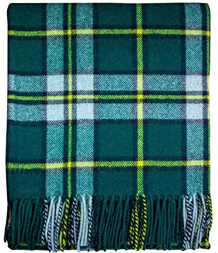 I LUV LTD Scottish Tartan Warm Wool Mix Throw Blanket Cape Breton Knee Plaid Throws for Sofas Travel Wool Rug Throws and Blankets 182 cm x 152 cm