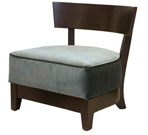 Casa Padrino Luxus Lounge Club Sessel Dunkelbraun/Grau-Blau 73,5 x 66 x H. 74 cm - Luxus Kollektion