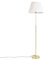 QAZQA - Landhaus I Vintage I Rustikal Stehleuchte I Stehlampe I Standleuchte I Lampe I Leuchte Gold I Messing I messing mit plissiertem Schirm creme 45 cm - Parte I Wohnzimmer I Schlafzimmer - Stahl Z