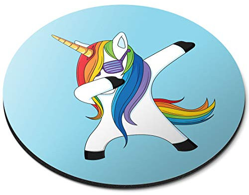 RM14759 Tapis de Souris Rond Motif Licorne