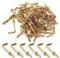 MroMax 1 50 ganci ad angolo retto a vite a 7 a forma di 7 viti, lunghezza totale 3,8 cm, in acciaio al carbonio placcato rame, viti autofilettanti a forma di L, gancio 38 x 13 mm (lunghezza x
