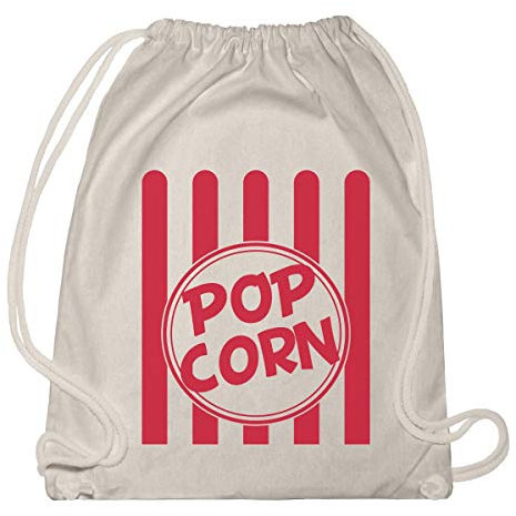 Shirtgeil Stoffbeutel Karneval & Fasching - Popcorn Kostüm Tasche Retro Turnbeutel & Gym Bag One Size Natur
