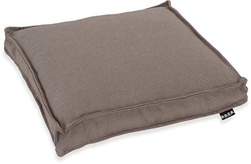 HOCK Caribe Outdoor Sitzkissen CLOU Stuhlkissen wasserabweisend/lichtecht (6-7) 40x40x5cm Taupe-Tabacco