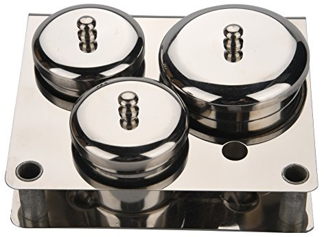 Stainless Steel Nail Art Mini Manicure Acrylic Powder & Liquid Set Cans Storage Box Nail Brush Holder Tools Container Jar Tray 3 Pieces With Lids