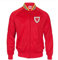 Wales FAW - Herren Trainingsjacke im Retro-Design - Offizielles Merchandise - Geschenk für Fußballfans - Rot - L