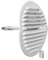 La Ventilazione GABDF125R Griglia di ventilazione tonda pieghevole in Alluminio verniciato bianco con rete antinsetti, diametro 150 mm