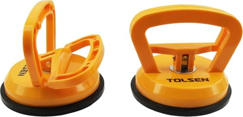 TOLSEN Dent Puller Suction Cup Glass Lifter – Heavy Duty Dual Suction Cup Tool for Car Dents, Screen Removal, Glass, Mirror, Tile & Window Handling – Multi-Purpose Repair & Lifting Tool
