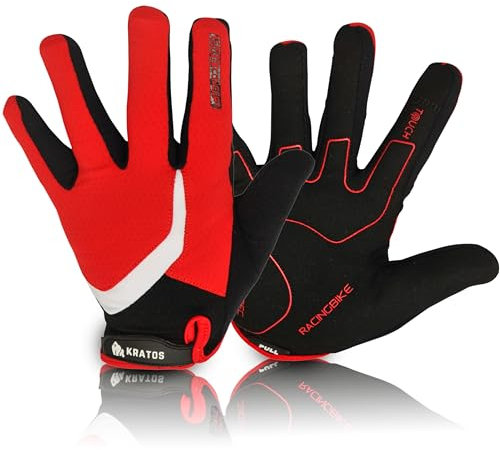 Kratos Fahrradhandschuhe rutschfeste Mountainbike-Handschuhe Gel-gepolsterte leichte Touchscreen-Handschuhe MTB Renne, Laufen Fahren Wandern Klettern Fahrrad BMX für Männer und Frauen