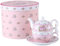Vintage Rose Flower Victoria Flora Porcelain Tea for One Teapot and Cup suacer in Gift Box (Pink)