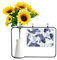 Beauty Gift Japanische Sonnenblumenvasen, Karpfen mit blauem Muster