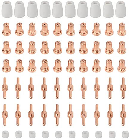 HeroCut - Materiali di consumo per taglio al plasma adatto a CUT35 CUT40 CUT50 con torcia PT31 LG40 (70 pezzi)