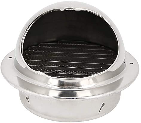 BORDSTRACT Extractor de Aire, Ventilador de Pared de Acero Inoxidable, Con Salida de Rejilla de Campana de Extracción, Para Oficina, Almacén, Casa, Sótano, Cocina