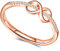 MICGIGI Anello Aperto da Donna in Argento 925 Simbolo dell'Infinito Anello Regolabile in Oro Rosa con Zirconi Cubici