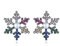 Banemi Schmuck Ohrringe Damen, Nobel Ohrringe Schneeflocke mit Zirkoniaperlen Friktion Back Ohrstecker Valentinstagsgeschenk
