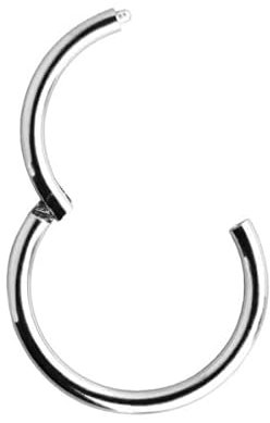 Ring PIERCING CLICKER Echt 585 Gold Weissgold Durchmesser 10 mm Intim Helix Septum Tragus Conch modern 44001-10