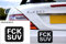 Autoaufkleber: 'FCK SUV' (Grau - 100 mm x 80 mm)