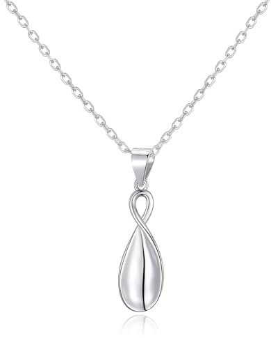 Philip Jones Sterling Silver Infinity Curve Necklace
