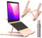 ivoler Laptop Ständer, 6-Stufe Höhenverstellbar Laptop Stand, Faltbarer Aluminium-Riser, Tragbar Belüfteter Notebook Ständer Kompatibel mit 10-15,6 ” Laptop, Tablet - Roségold