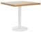Makastle Quadrat Bistrotisch Bartisch Stehtisch Partytisch Beistelltisch für Bars Clubs oder Restaurants, Esstisch, Tischplatte aus MDF, Stahlbein, Hellbraun 80x80 cm