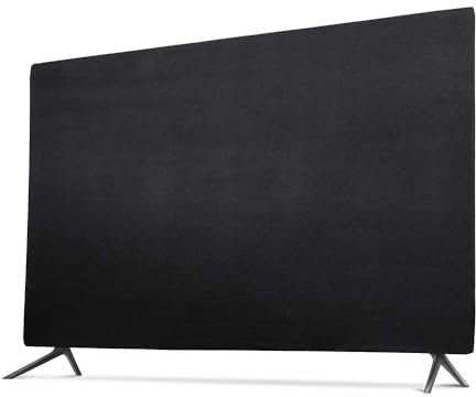 Indoor LCD TV Dust cover Black, elasticity soft cloth adaptive screen size 46/47/48/49/50 inch protective cover, suitable for most brands of monitors (46-50 inch)