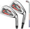 Golf Clubs Kids Golf Irons 7# S# Graphite Shaft Junior Golf Club Iron Right Handed for 3-12 Kids (#7,9-12Y)
