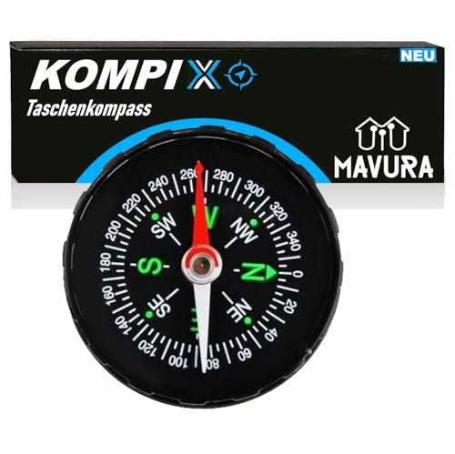 KOMPIX Taschenkompass Mini Outdoor Compass Marschkompass Wandern