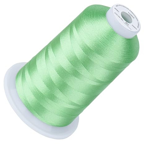 Simthread Stickgarn, 5500 Meter, mintgrün, 502, 40 W, 100 % Polyester, für Brother, Babylock, Janome, Singer, Pfaff, Husqvarna, Bernina Maschine