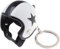 Voiture moto porte-clés casque de sécurité porte-clés décoration de voiture pendentif cadeau portable classique (blanc)
