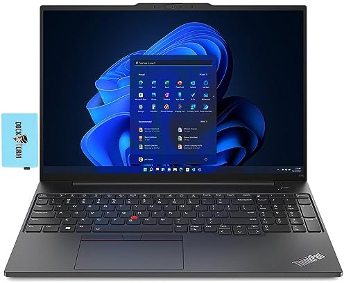 Lenovo ThinkPad E16 Gen 1 - Computer portatile aziendale 16 60 Hz IPS (AMD Ryzen 5 7530U 6-Core, 16 GB di RAM, 512 GB di SSD PCIe, AMD Radeon, impronte digitali, Wi-Fi, Bluetooth, Webcam, Ethernet