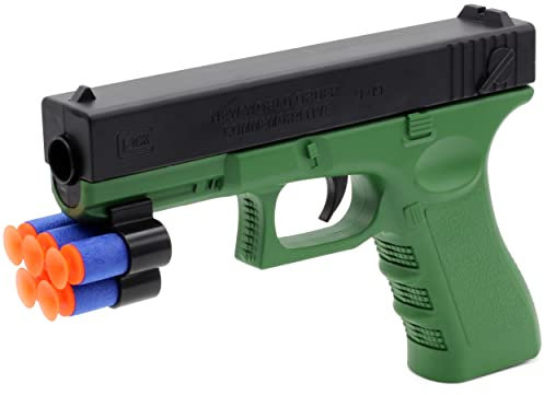 Blaster Glock Spielzeugpistole Spielzeugblaster mit 5 Soft Foam Darts TragbaSpielzeug Pistole Dartblaster Kinder Dart Gun