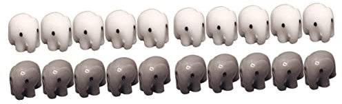 Artibetter 20 Pcs Lovely Animal Figurine Wild Animal Fengshui Elephant Statue Miniature Animal Stuate Flower Pot Elephant Statue Resin Elephant Ornaments Elephant Figure Gift Desktop Lovers