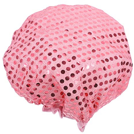BIUDECO Waterproof Shower Cap Hair Protection Hat Multi-use Bath Hat Shower Cap for Men s for Women Reusable Waterproof Bonnet for Men Large Hair Cap Sequin Cloth Miss