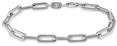 Paperclip Armband Silber Männer perfektes Schmuck Accessoire verschiedene Größen Festival Look Techno Style (18)