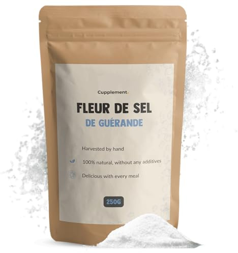 Cupplement - Fleur de Sel de Guérande - Sel de mer celtique 250 g - Qualité supérieure - Sel fin