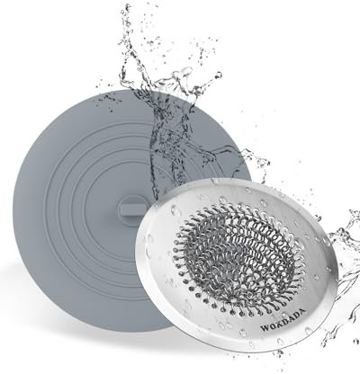 Kitchen Sink Drain Strainer, Flexible Sink Strainer with Stopper, 304 Stainless Steel Anti-Rust Mesh Sink Strainer, Wokdada Revolutionary Clog-Free Food Catcher for Garbage Disposal