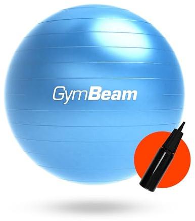 GymBeam Fit Ball 65 cm, Palla Fitness per Migliorare Stabilità, Equilibrio e Postura, Ideale Palla Pilates per Alleviare Mal di Schiena, con Pompa Inclusa