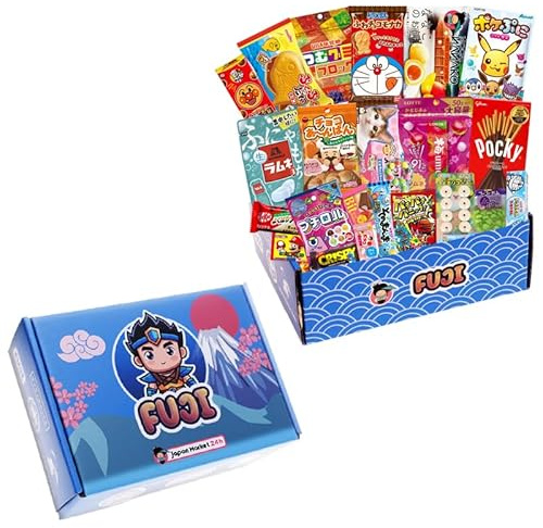 JAPON MARKET | JapanBox Sonderausgabe: Japanische Süßigkeiten Box | Premium Mystery Box Mit Japanischen Snacks, Sweets, Ramen, Schokolade, Candy Und Getränken | Snackbox | Süßigkeiten Box | Fuji