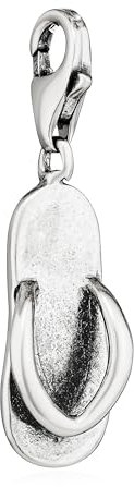 NKlaus Charm-Anhänger Sandale 925 Silber antik 20x7mm Silberanhänger Amulett Talisman 15136
