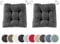 sleepling 2er Set Stuhlkissen, Sitzkissen Eva für Indoor und Outdoor, mit Klettverschluss, 100% Polyester, Made in EU, Maße: 40 (vorne), 35 (hinten) x 38 x 7 cm, dunkelgrau