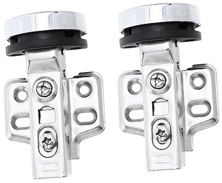 UKCOCO Charnières En Verre Réglables Pour Portes D'armoire, Lot De 2 Pièces, Finition Antirouille, Capacité De Charge Élevée, Adaptées Aux Armoires à Vin Et Garde-robes