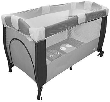 Monsieur Bébé - Lot de 2 moustiquaires universelles pour lit bébé 70 x 140 cm - Blanc Transparent
