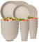 Ensembles de vaisselle incassables pour 8 personnes, assiettes et bols en plastique, ensemble de vaisselle réutilisable, service de table de camping à la maison, 16 assiettes, 8 bols, 8 tasses